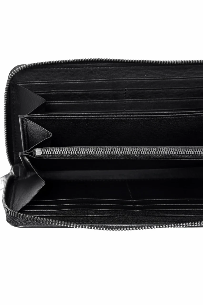discord Yohji Yamamoto Signature Long Wallet / Shrink Cow Skin Leather (BLACK) - Image 14