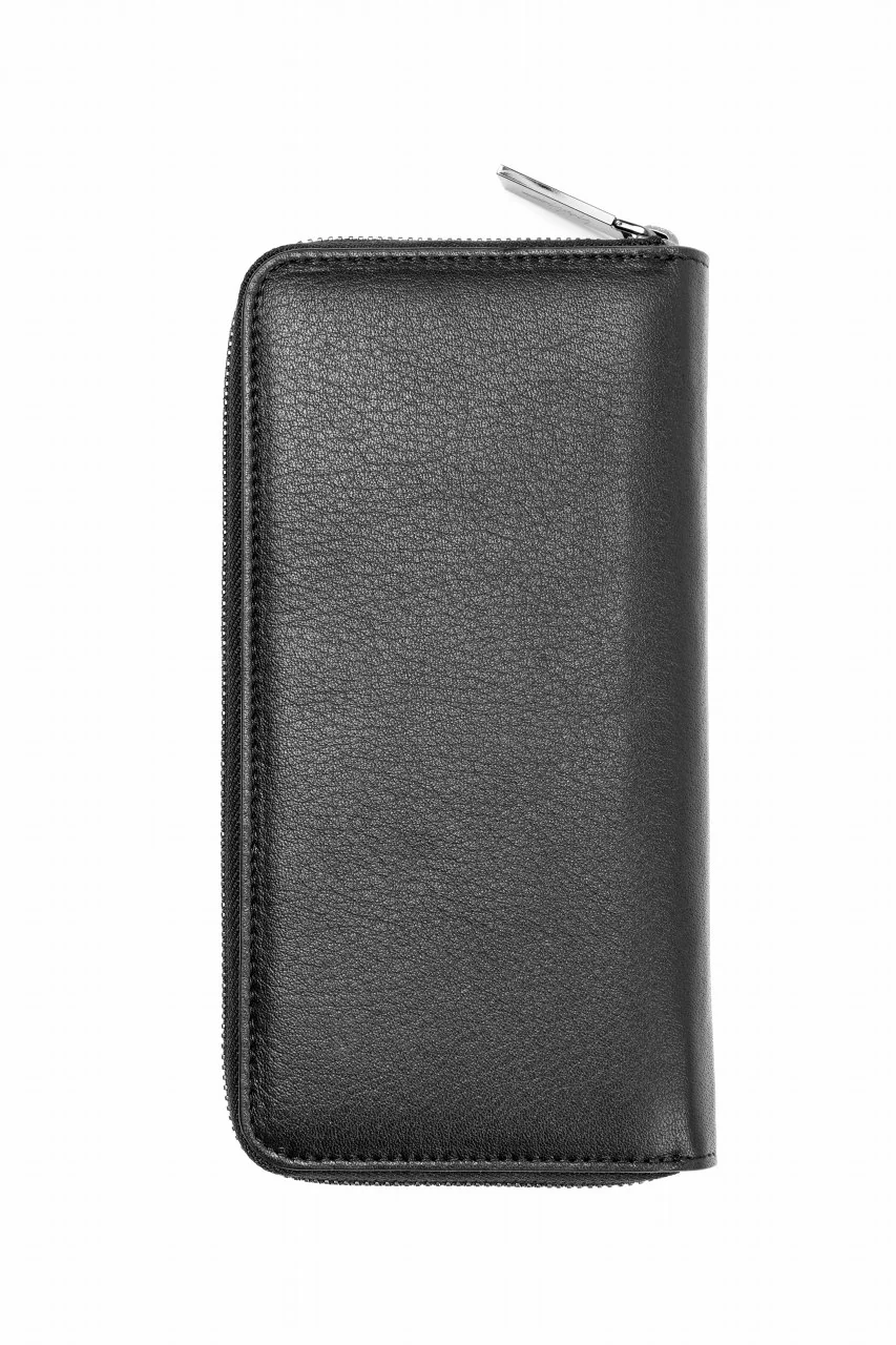 discord Yohji Yamamoto Signature Long Wallet / Shrink Cow Skin Leather (BLACK) - Image 4