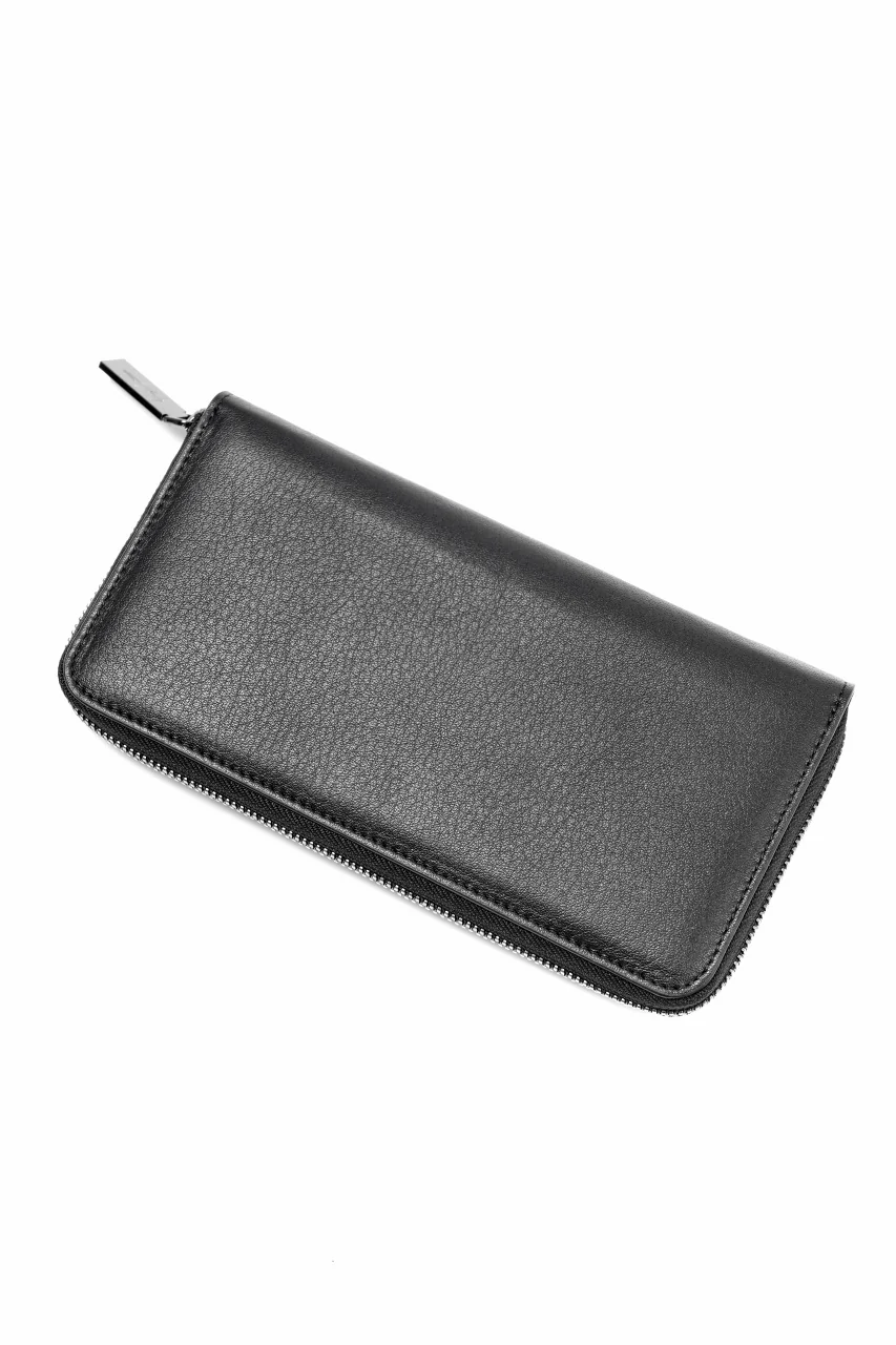 discord Yohji Yamamoto Signature Long Wallet / Shrink Cow Skin Leather (BLACK) - Image 5