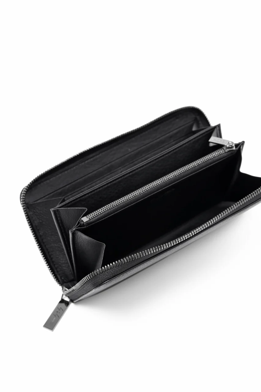 discord Yohji Yamamoto Signature Long Wallet / Shrink Cow Skin Leather (BLACK) - Image 7