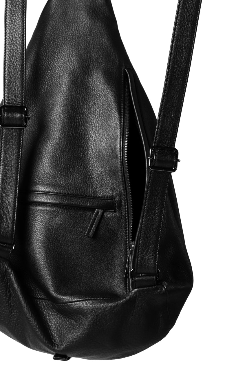 discord Yohji Yamamoto SOFT CALF SHRINK LEATHER BACK PACK (BLACK) - Image 13