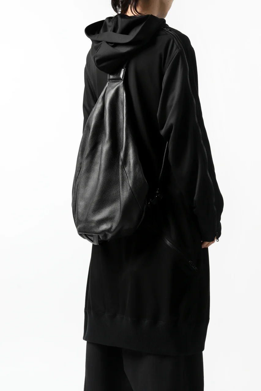 discord Yohji Yamamoto SOFT CALF SHRINK LEATHER BACK PACK (BLACK) - Image 17