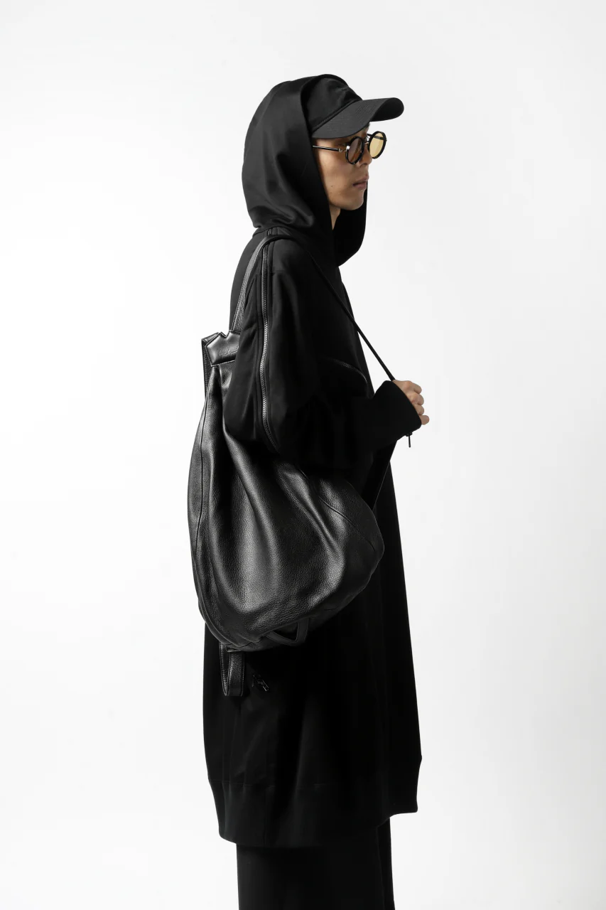 discord Yohji Yamamoto SOFT CALF SHRINK LEATHER BACK PACK (BLACK) - Image 20