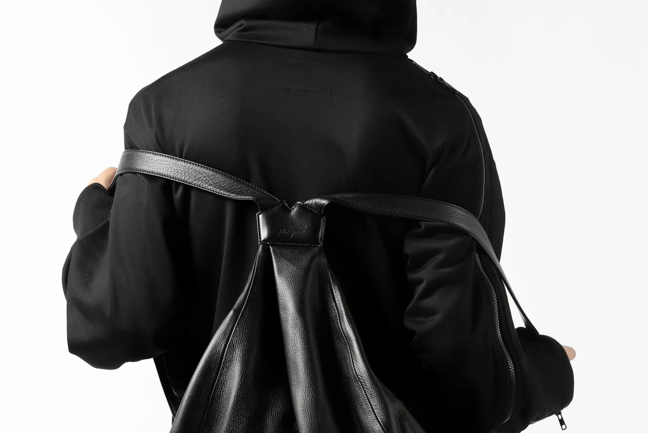 discord Yohji Yamamoto SOFT CALF SHRINK LEATHER BACK PACK (BLACK) - Image 23