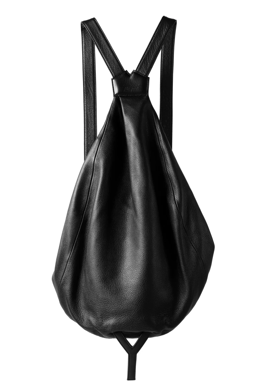 discord Yohji Yamamoto SOFT CALF SHRINK LEATHER BACK PACK (BLACK) - Image 3