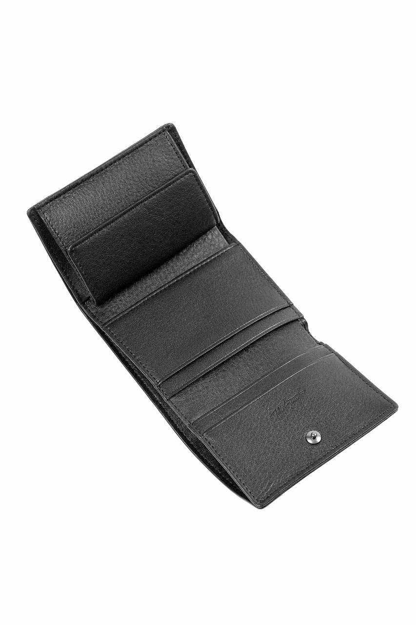 discord Yohji Yamamoto TRI-FOLD COMPACT WALLET / SOFT SHRINK COW LEATHER (BLACK) - Image 5