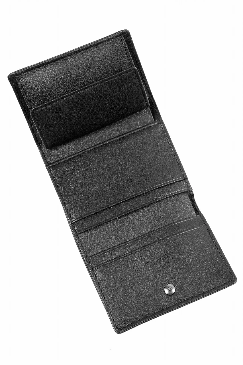 discord Yohji Yamamoto TRI-FOLD COMPACT WALLET / SOFT SHRINK COW LEATHER (BLACK) - Image 6