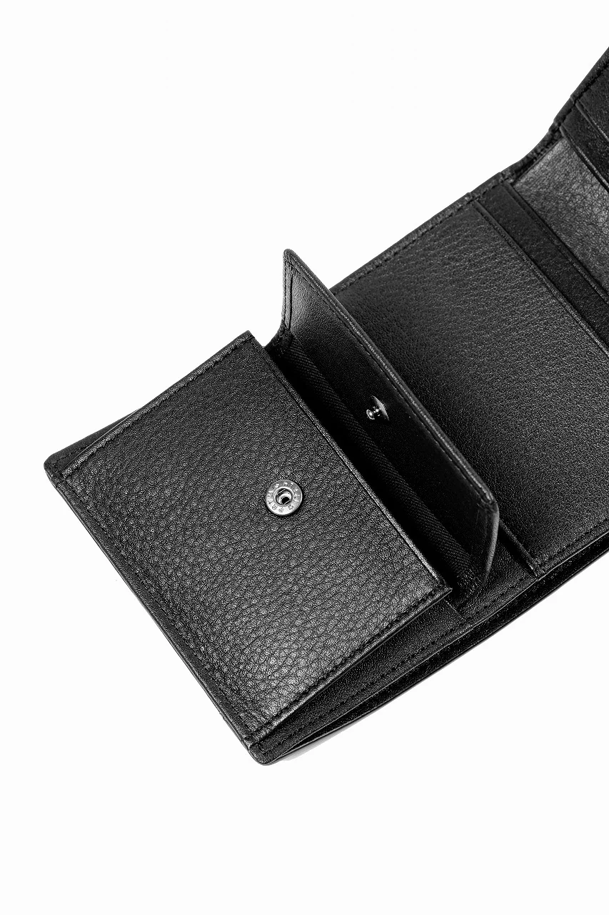 discord Yohji Yamamoto TRI-FOLD COMPACT WALLET / SOFT SHRINK COW LEATHER (BLACK) - Image 7