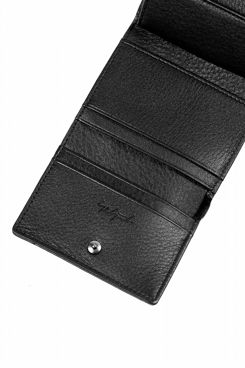 discord Yohji Yamamoto TRI-FOLD COMPACT WALLET / SOFT SHRINK COW LEATHER (BLACK) - Image 8