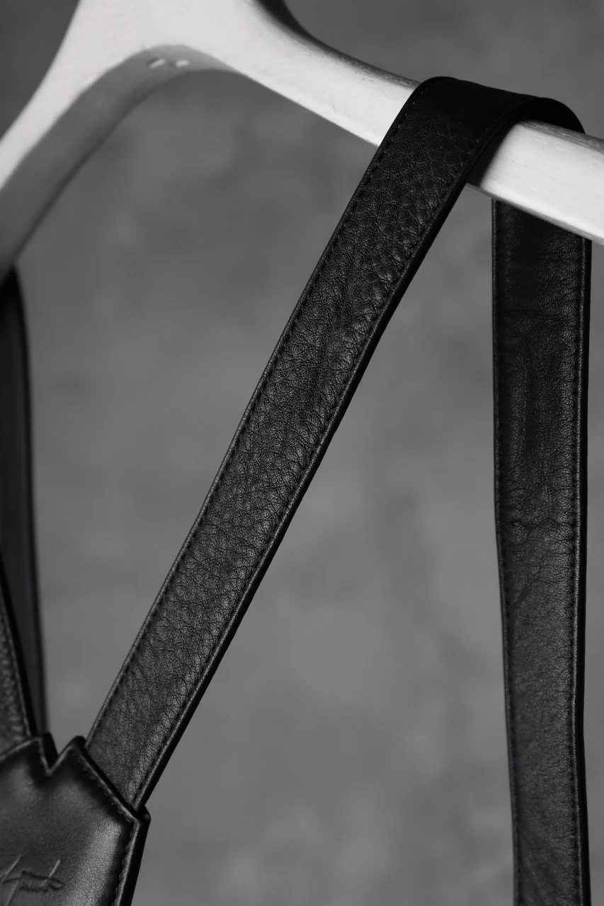 discord Yohji Yamamoto TUCKED LEATHER BACKPACK (BLACK) - Image 12