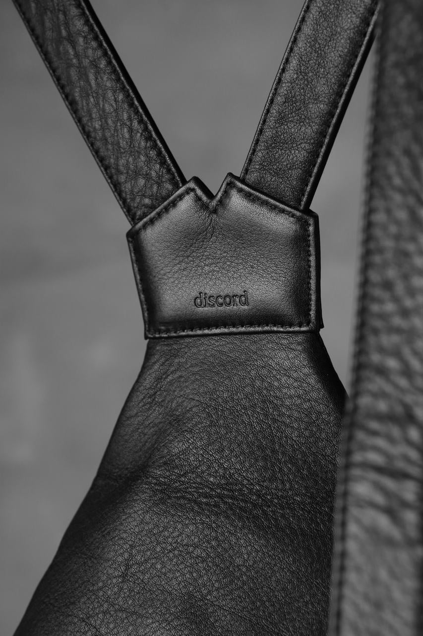 discord Yohji Yamamoto TUCKED LEATHER BACKPACK (BLACK) - Image 13