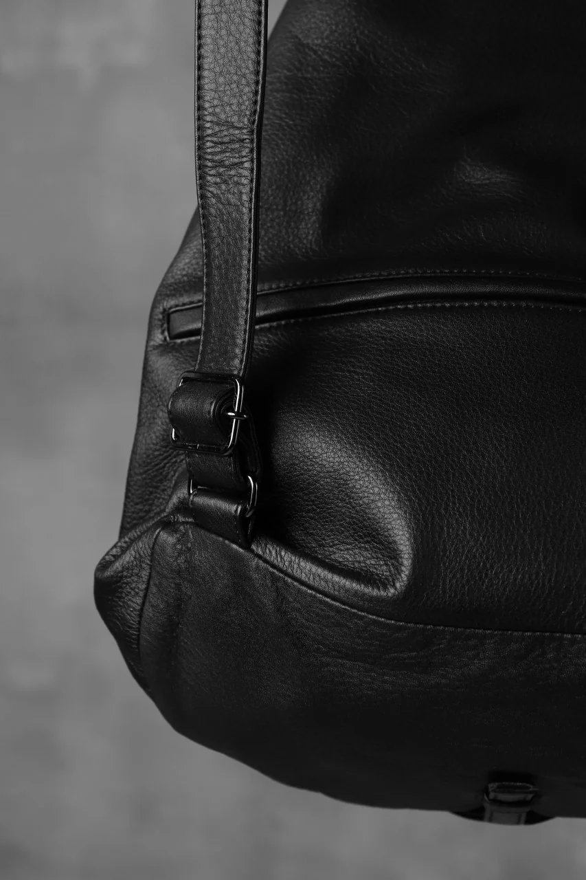 discord Yohji Yamamoto TUCKED LEATHER BACKPACK (BLACK) - Image 14