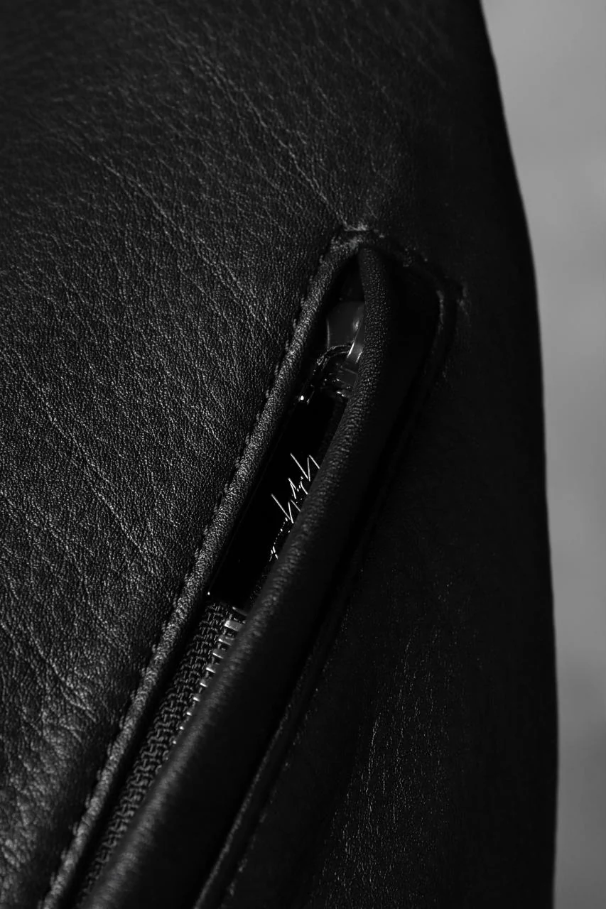 discord Yohji Yamamoto TUCKED LEATHER BACKPACK (BLACK) - Image 21