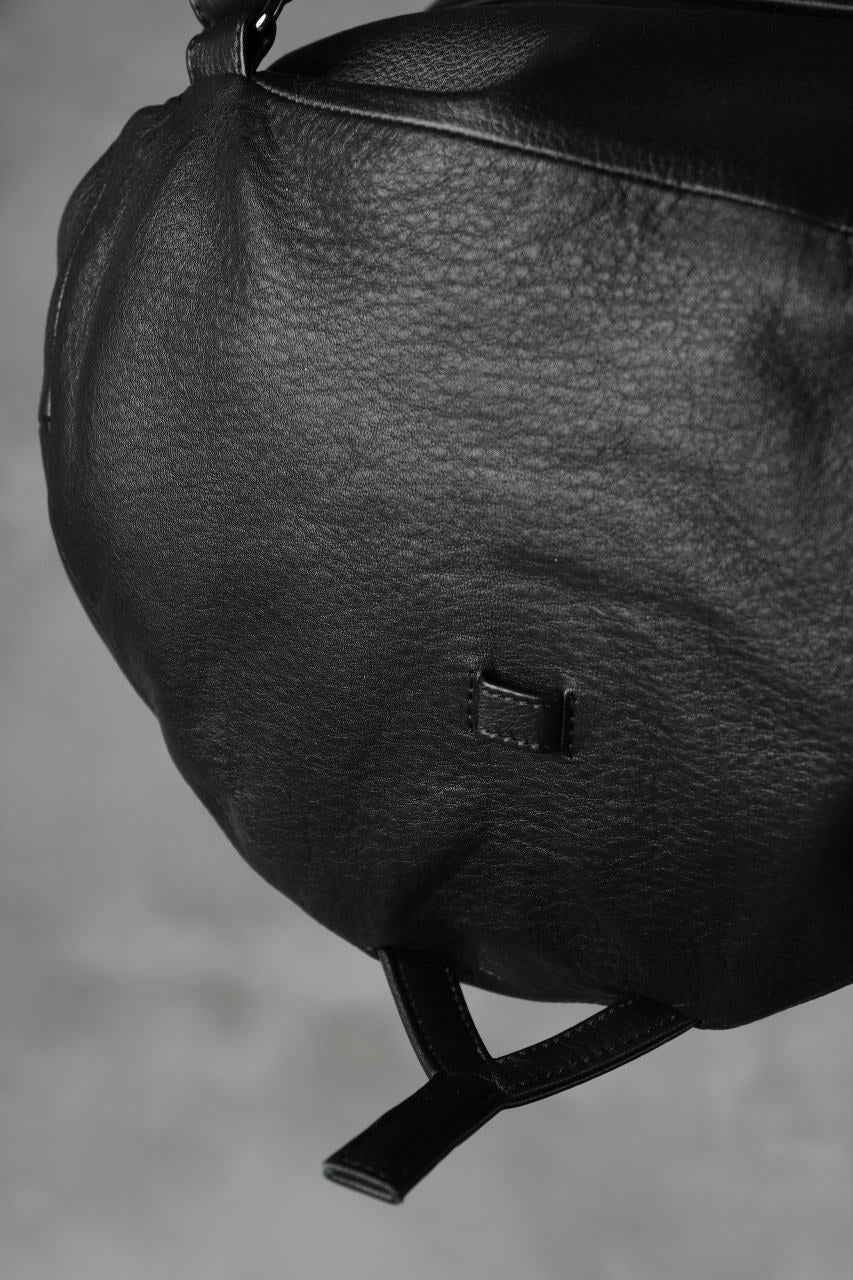 discord Yohji Yamamoto TUCKED LEATHER BACKPACK (BLACK) - Image 25