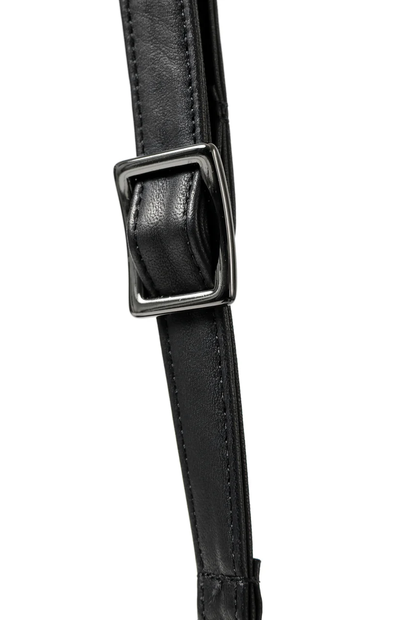discord Yohji Yamamoto TULIPS HAND BAG / GARMENT COW LEATHER (BLACK) - Image 15