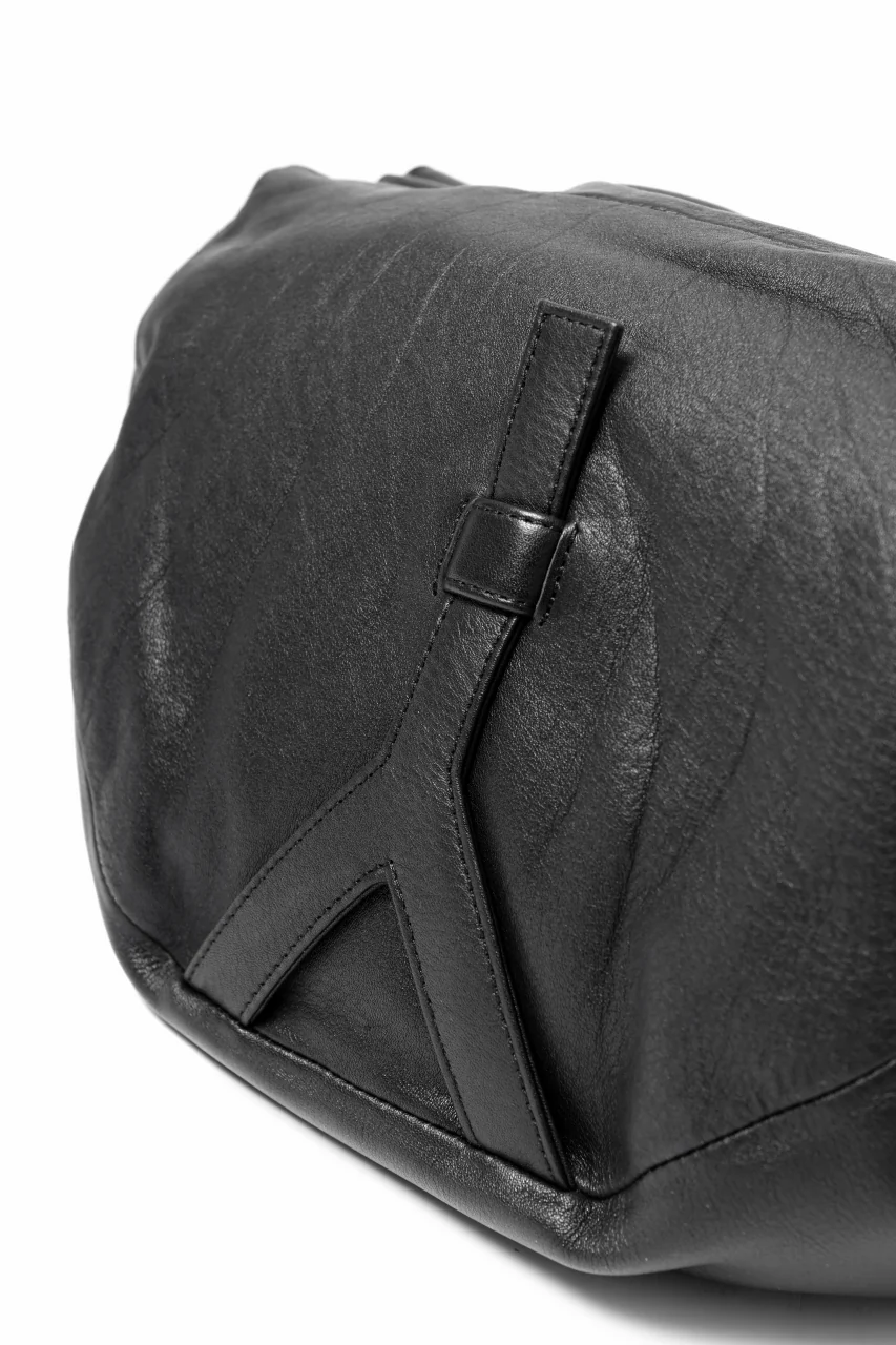 discord Yohji Yamamoto Y Back Pack BIG / Soft Shrink Cow Leather (BLACK) - Image 15
