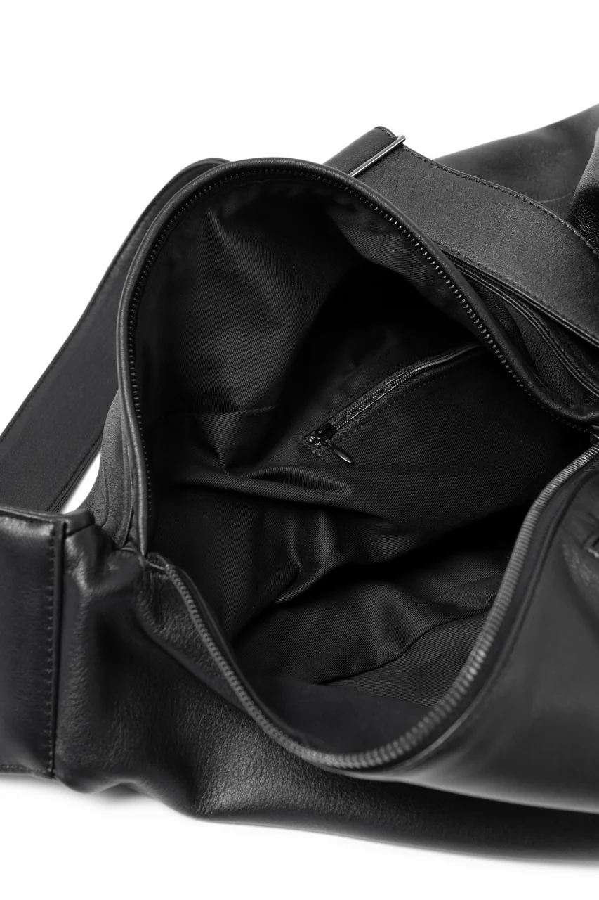 discord Yohji Yamamoto Y Back Pack BIG / Soft Shrink Cow Leather (BLACK) - Image 18