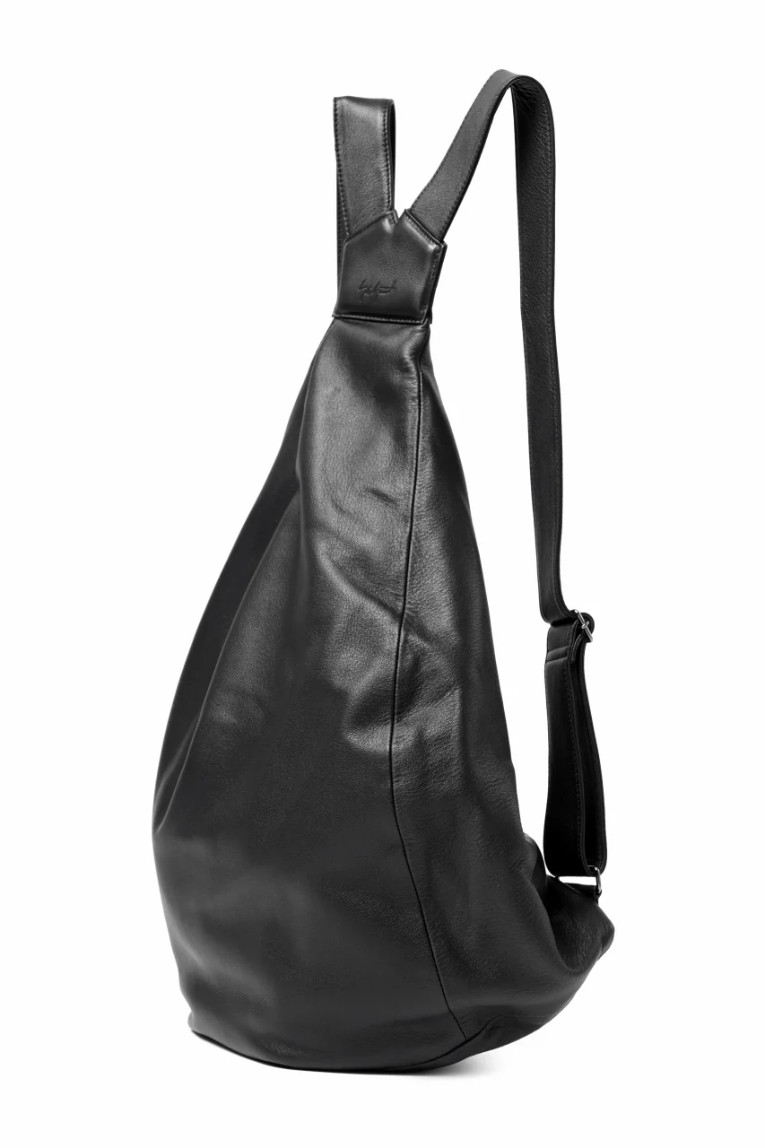 discord Yohji Yamamoto Y Back Pack BIG / Soft Shrink Cow Leather (BLACK) - Image 3