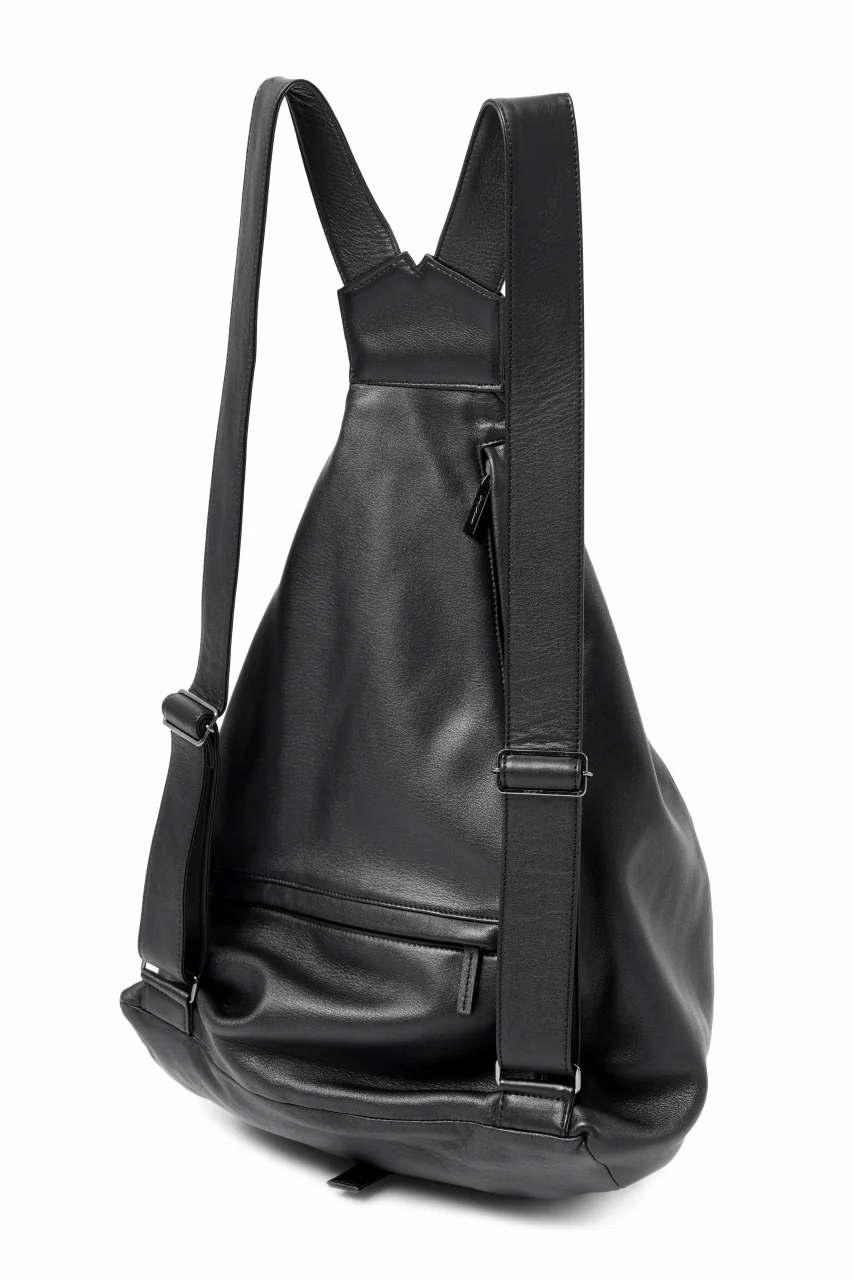 discord Yohji Yamamoto Y Back Pack BIG / Soft Shrink Cow Leather (BLACK) - Image 6