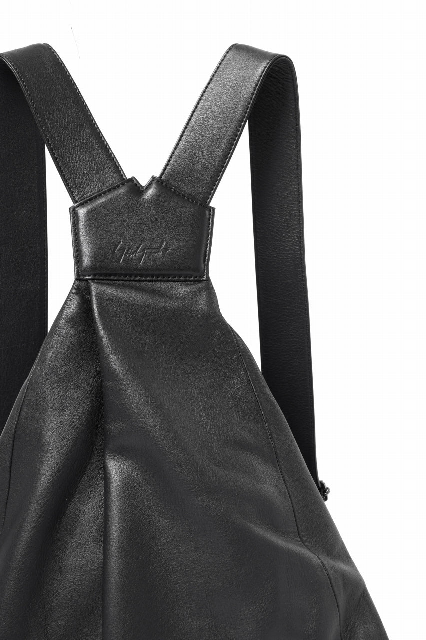 discord Yohji Yamamoto Y Back Pack BIG / Soft Shrink Cow Leather (BLACK) - Image 8