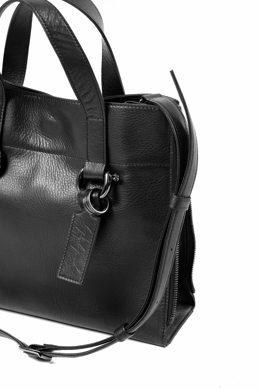 discord Yohji Yamamoto ZIPPER SHOULDER BAG / SOFT SHRINK COW LEATHER (BLACK) - Image 11