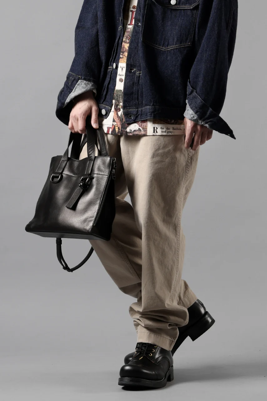 discord Yohji Yamamoto ZIPPER SHOULDER BAG / SOFT SHRINK COW LEATHER (BLACK) - Image 19