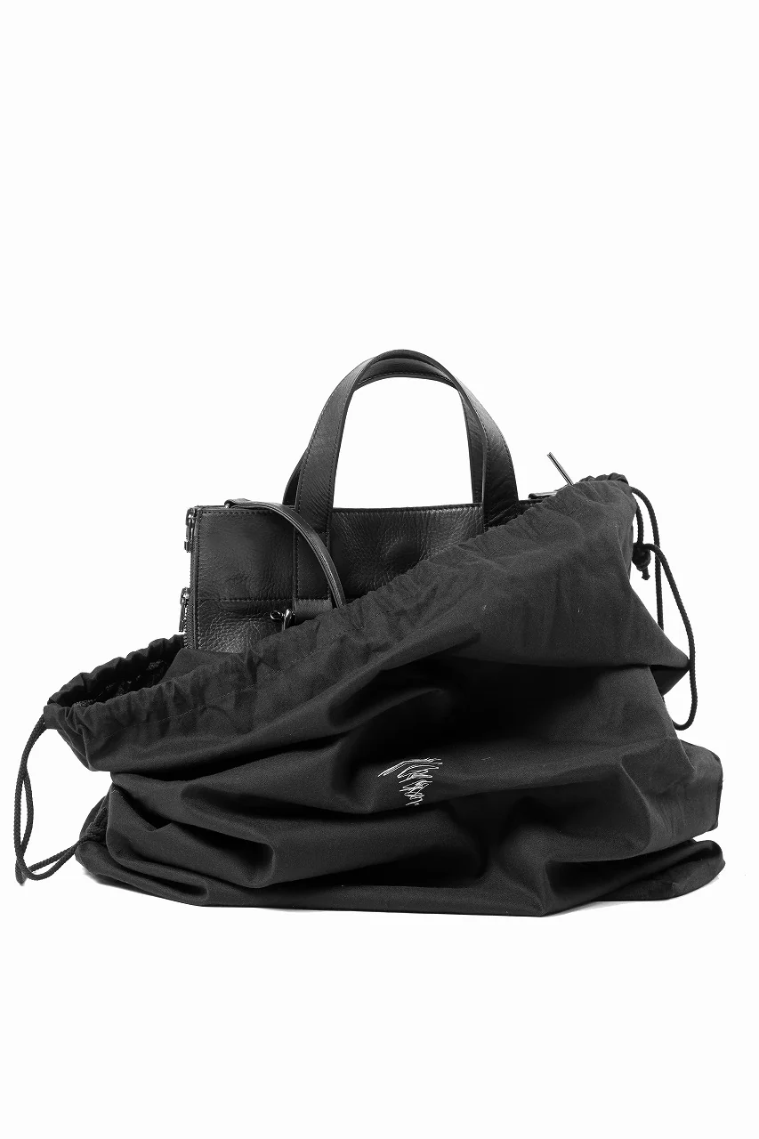 discord Yohji Yamamoto ZIPPER SHOULDER BAG / SOFT SHRINK COW LEATHER (BLACK) - Image 7