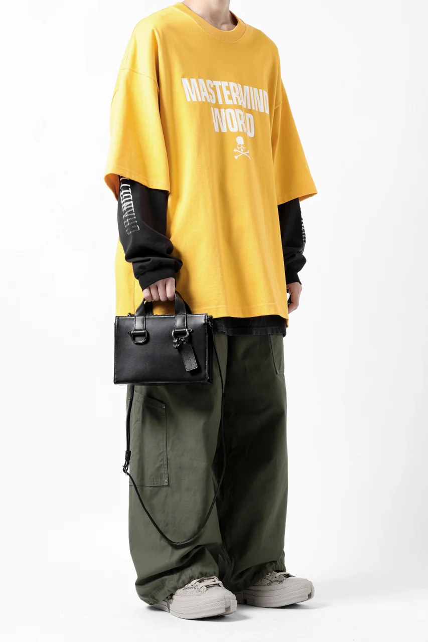 discord Yohji Yamamoto Zipper Tote Bag (Mini) / Cow Skin Leather (BLACK) - Image 15