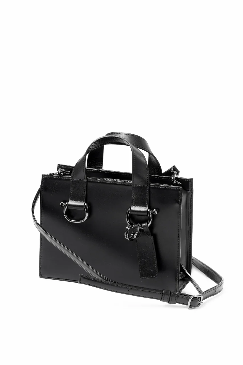discord Yohji Yamamoto Zipper Tote Bag (Mini) / Cow Skin Leather (BLACK) - Image 2
