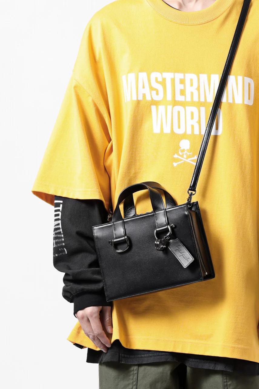 discord Yohji Yamamoto Zipper Tote Bag (Mini) / Cow Skin Leather (BLACK) - Image 20