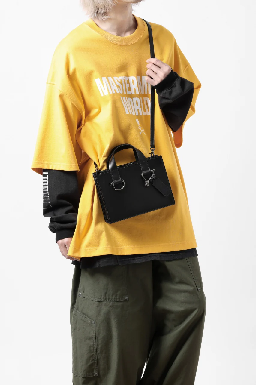 discord Yohji Yamamoto Zipper Tote Bag (Mini) / Cow Skin Leather (BLACK) - Image 5