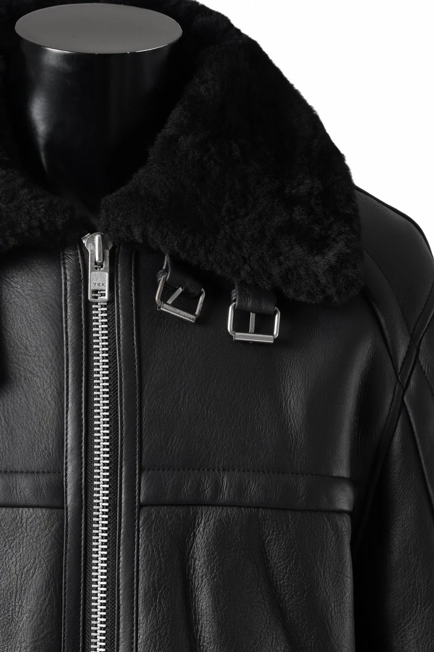 entire studios 01 SHEARLING JACKET (BLACK) - Image 12