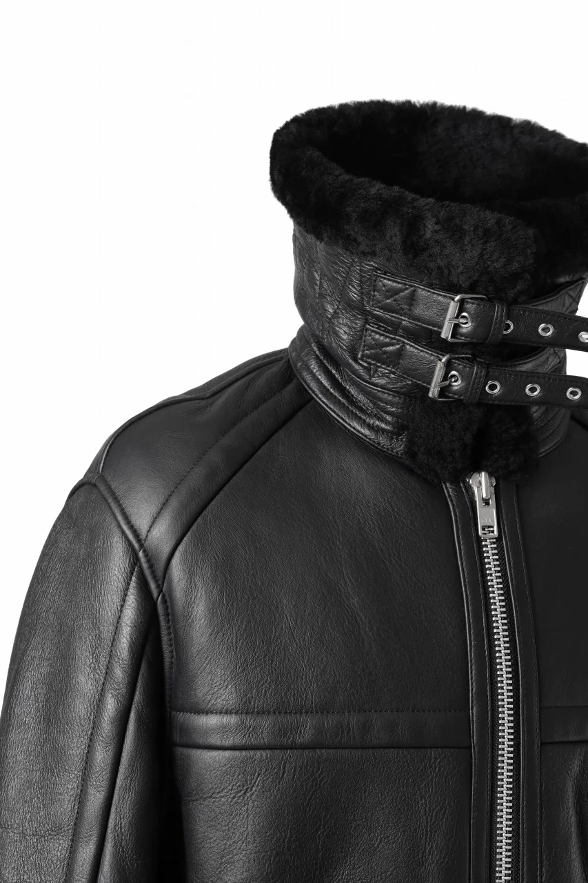 entire studios 01 SHEARLING JACKET (BLACK) - Image 15