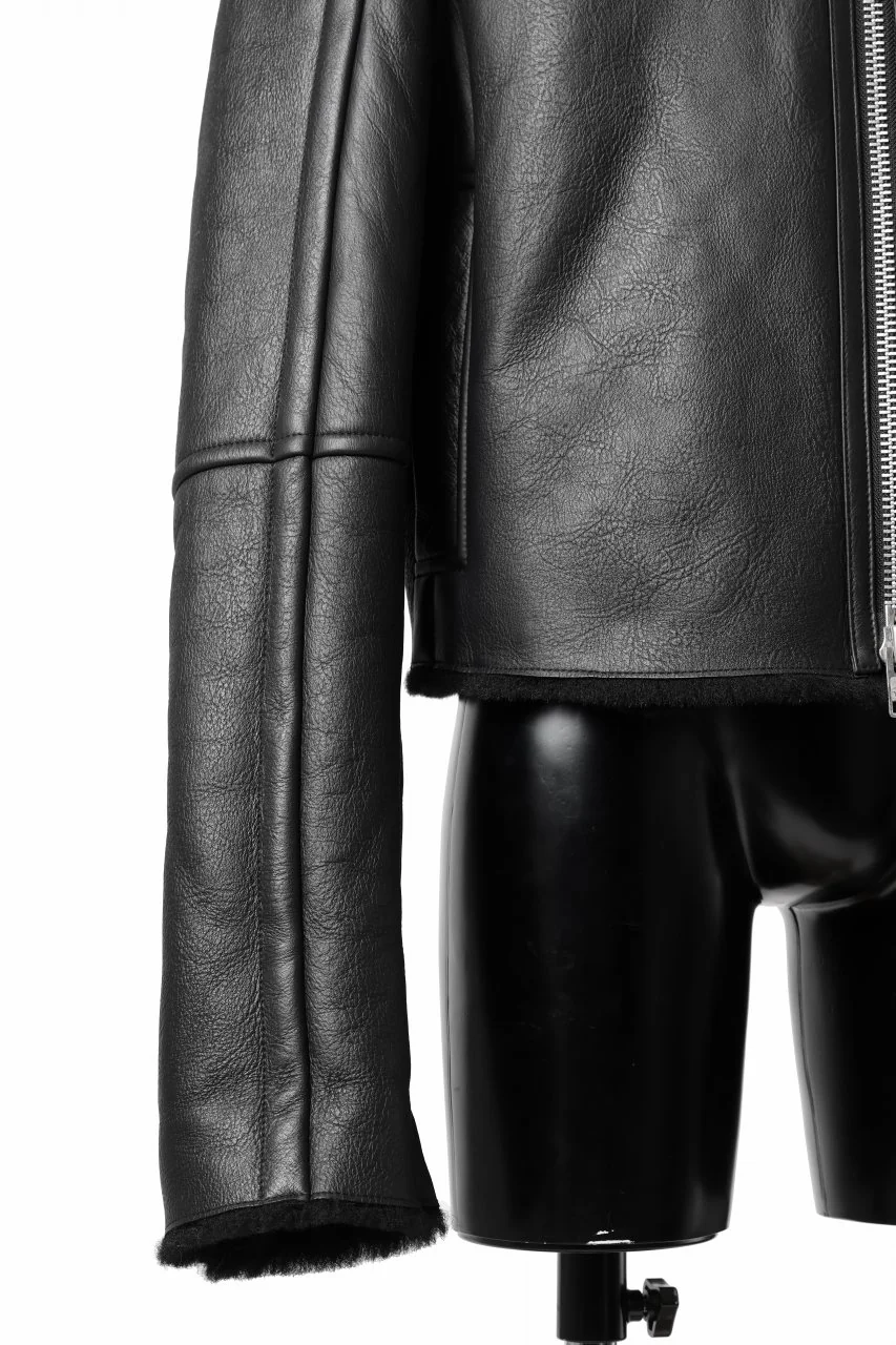 entire studios 01 SHEARLING JACKET (BLACK) - Image 16