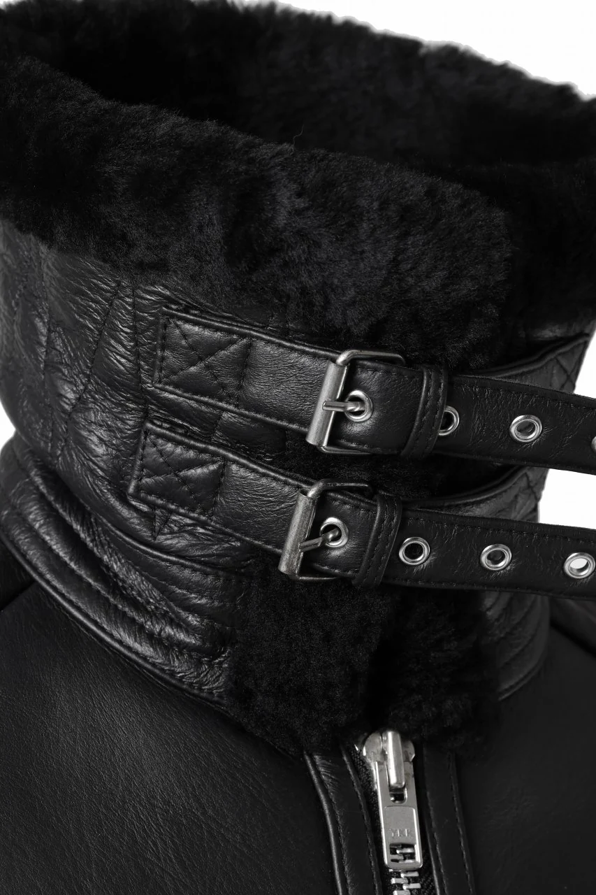 entire studios 01 SHEARLING JACKET (BLACK) - Image 17