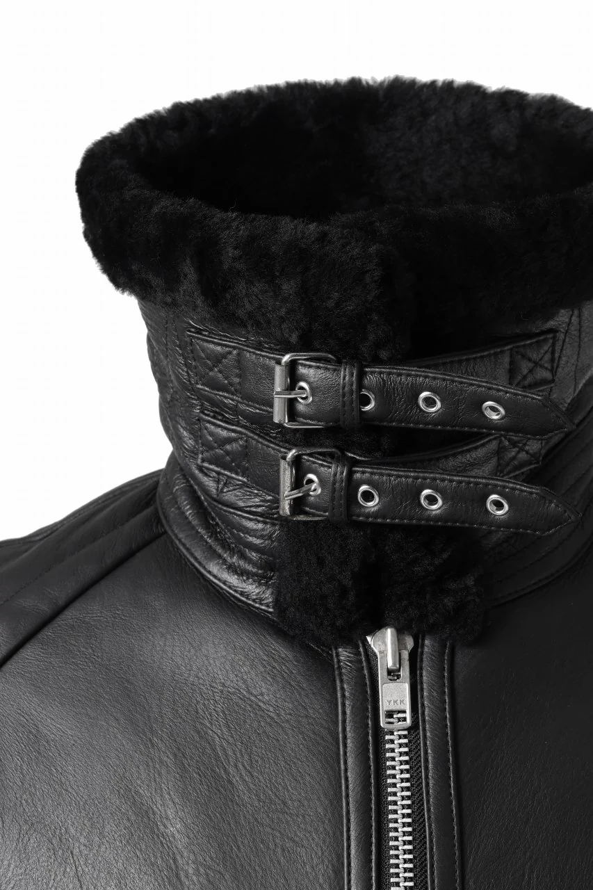 entire studios 01 SHEARLING JACKET (BLACK) - Image 18