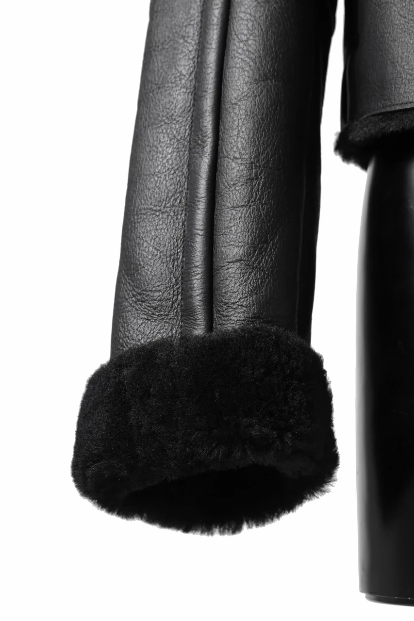 entire studios 01 SHEARLING JACKET (BLACK) - Image 19