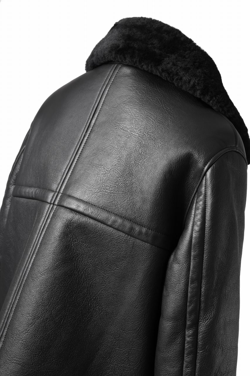 entire studios 01 SHEARLING JACKET (BLACK) - Image 23