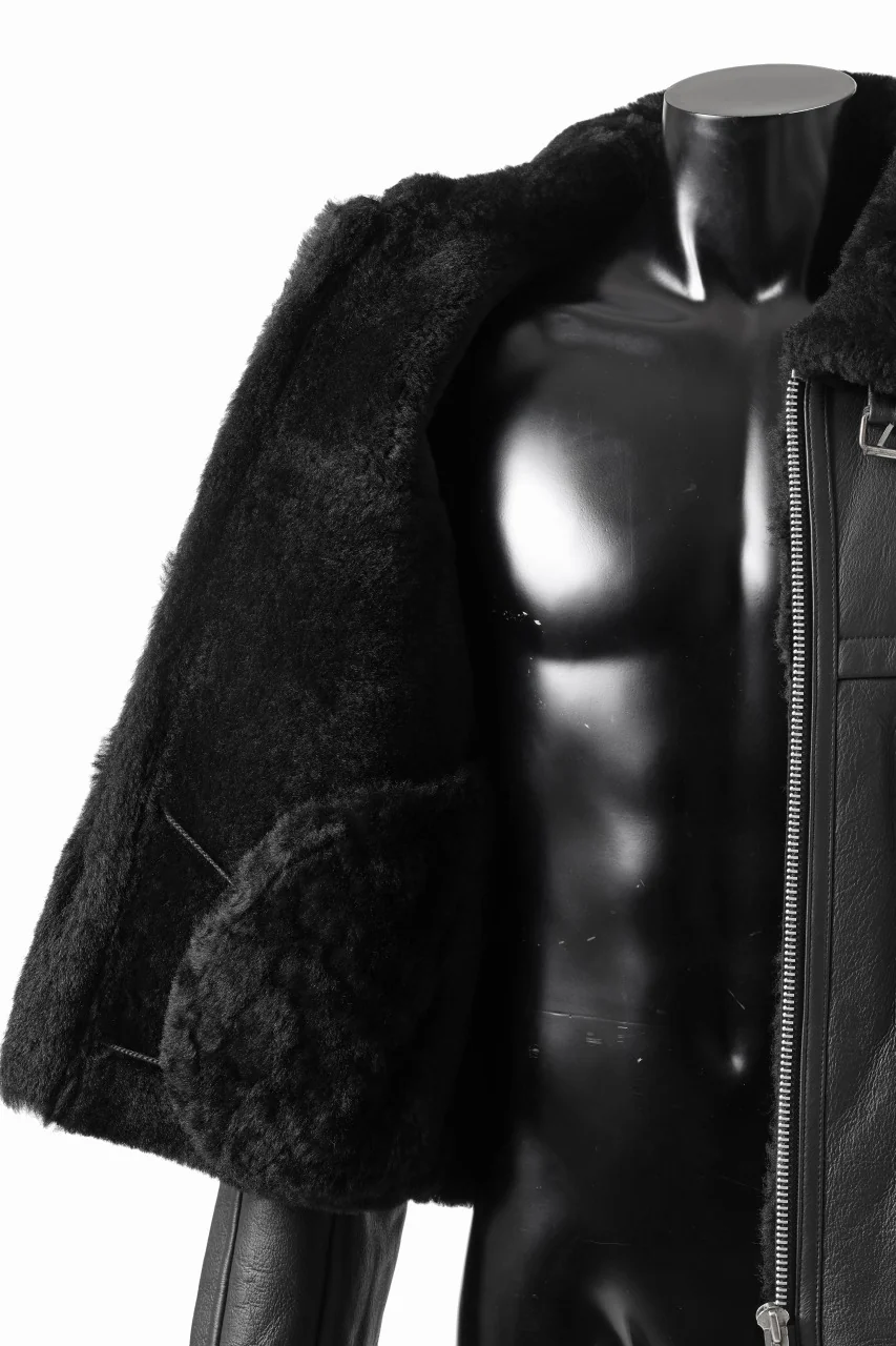 entire studios 01 SHEARLING JACKET (BLACK) - Image 24
