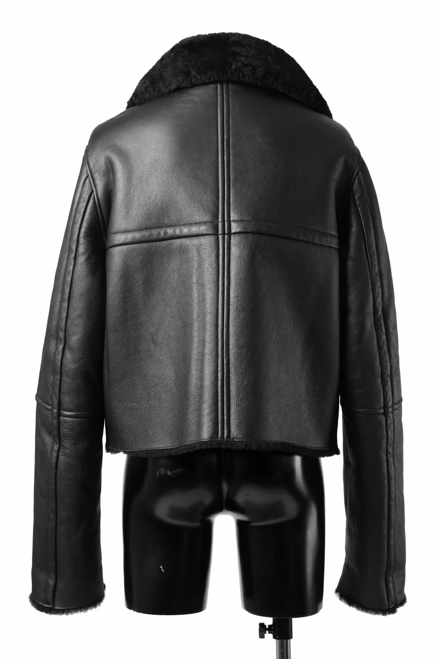 entire studios 01 SHEARLING JACKET (BLACK) - Image 7
