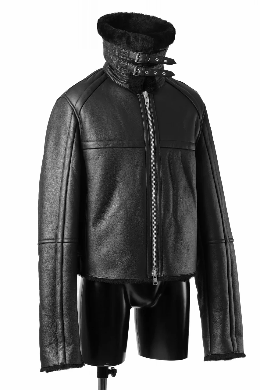 entire studios 01 SHEARLING JACKET (BLACK) - Image 9
