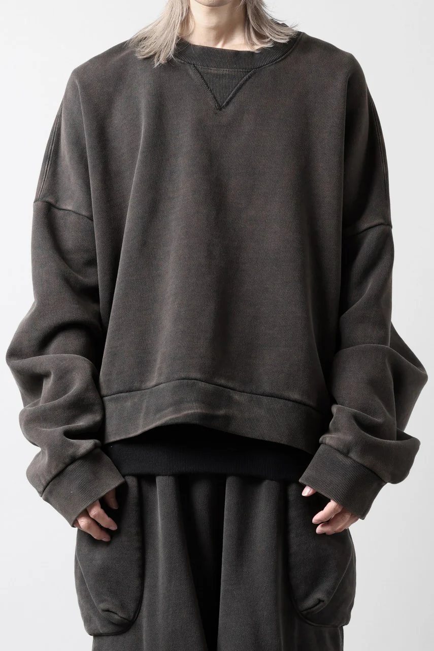 entire studios BOX CREW SWEAT PULLOVER (WASHED BLACK) - Image 12