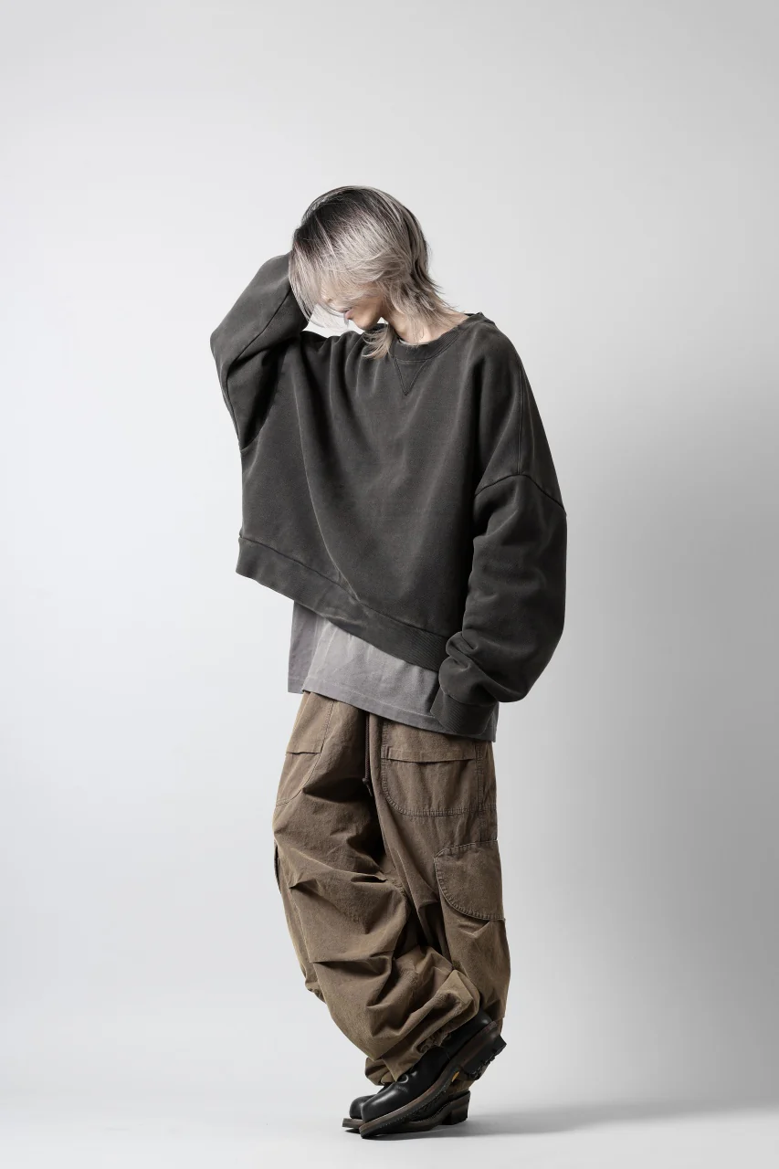 entire studios BOX CREW SWEAT PULLOVER (WASHED BLACK) - Image 14