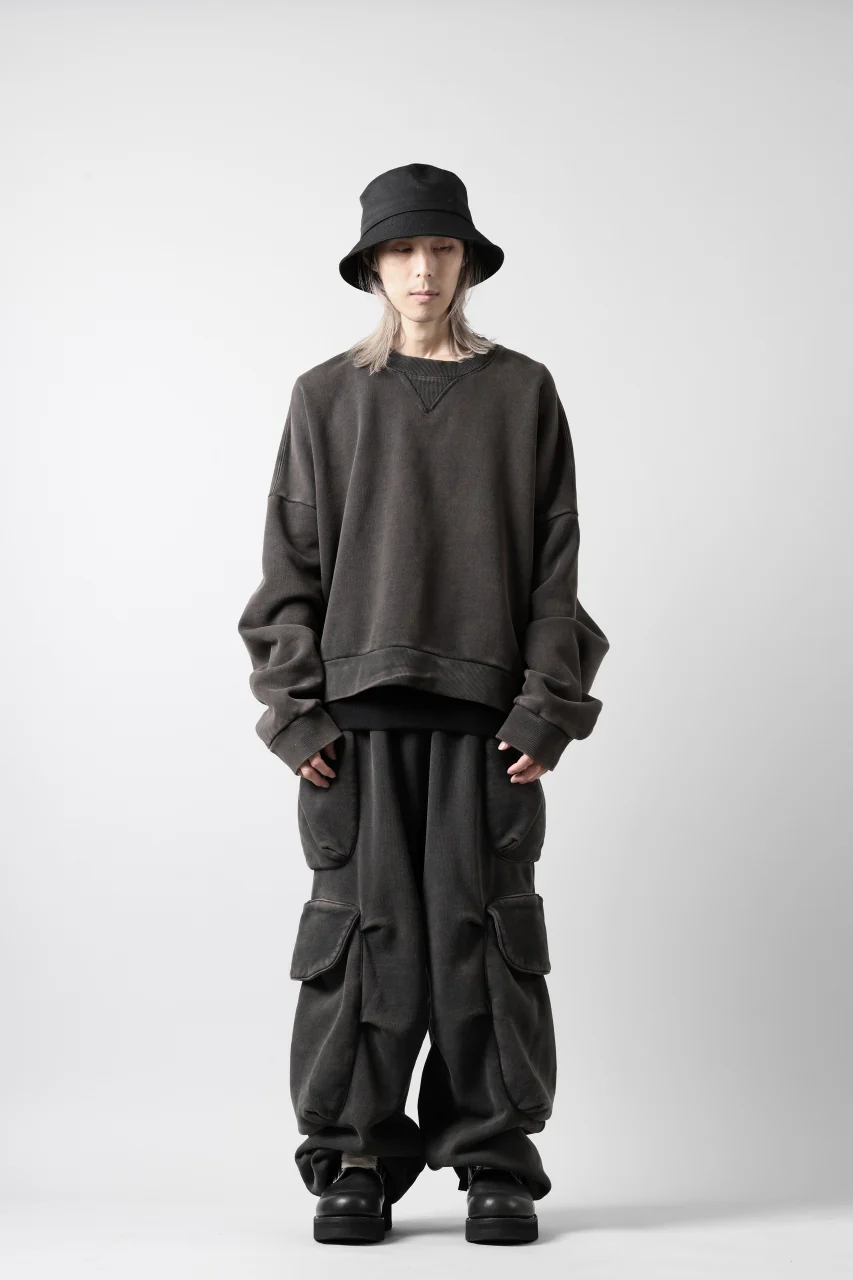 entire studios BOX CREW SWEAT PULLOVER (WASHED BLACK) - Image 15