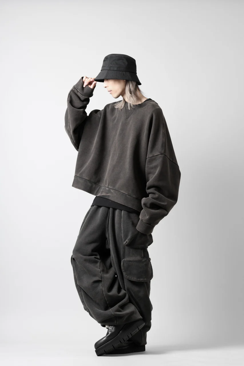 entire studios BOX CREW SWEAT PULLOVER (WASHED BLACK) - Image 17