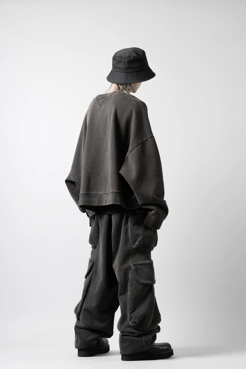 entire studios BOX CREW SWEAT PULLOVER (WASHED BLACK) - Image 18