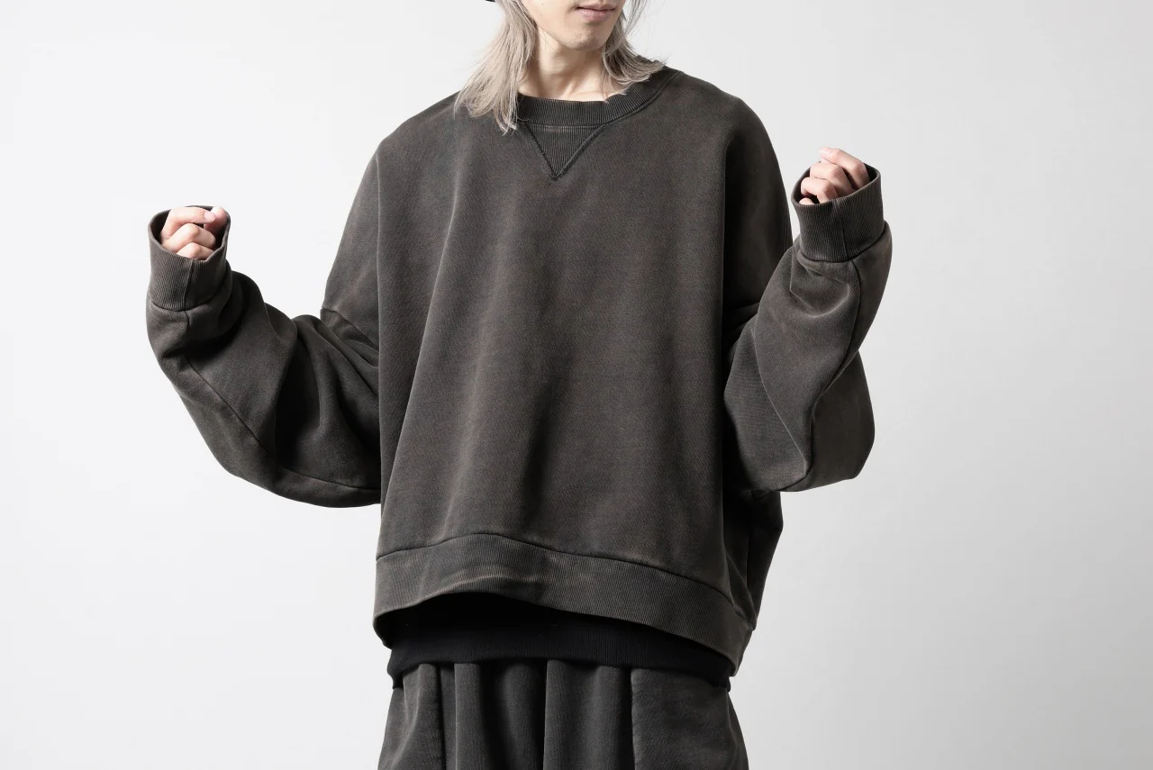 entire studios BOX CREW SWEAT PULLOVER (WASHED BLACK) - Image 19