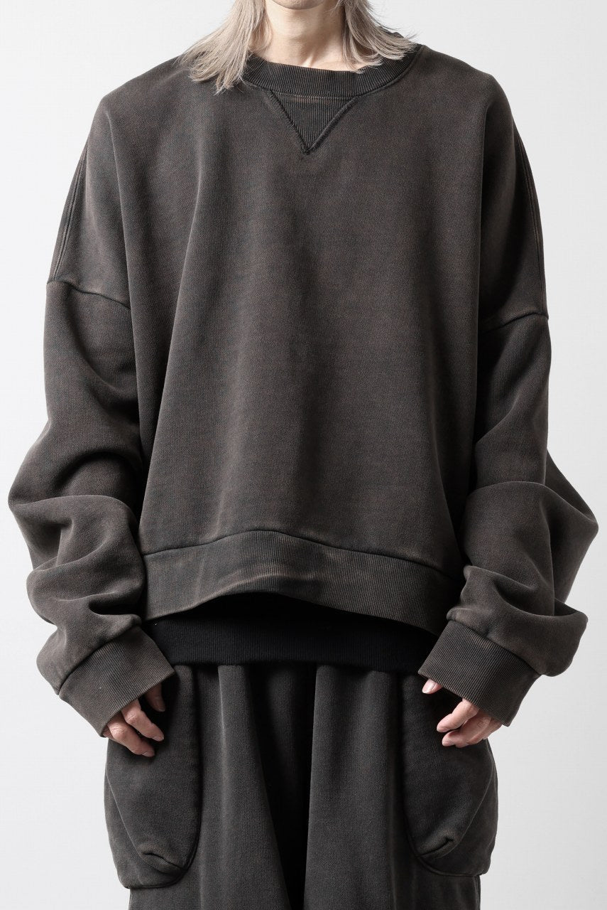 entire studios BOX CREW SWEAT PULLOVER (WASHED BLACK) - Image 11