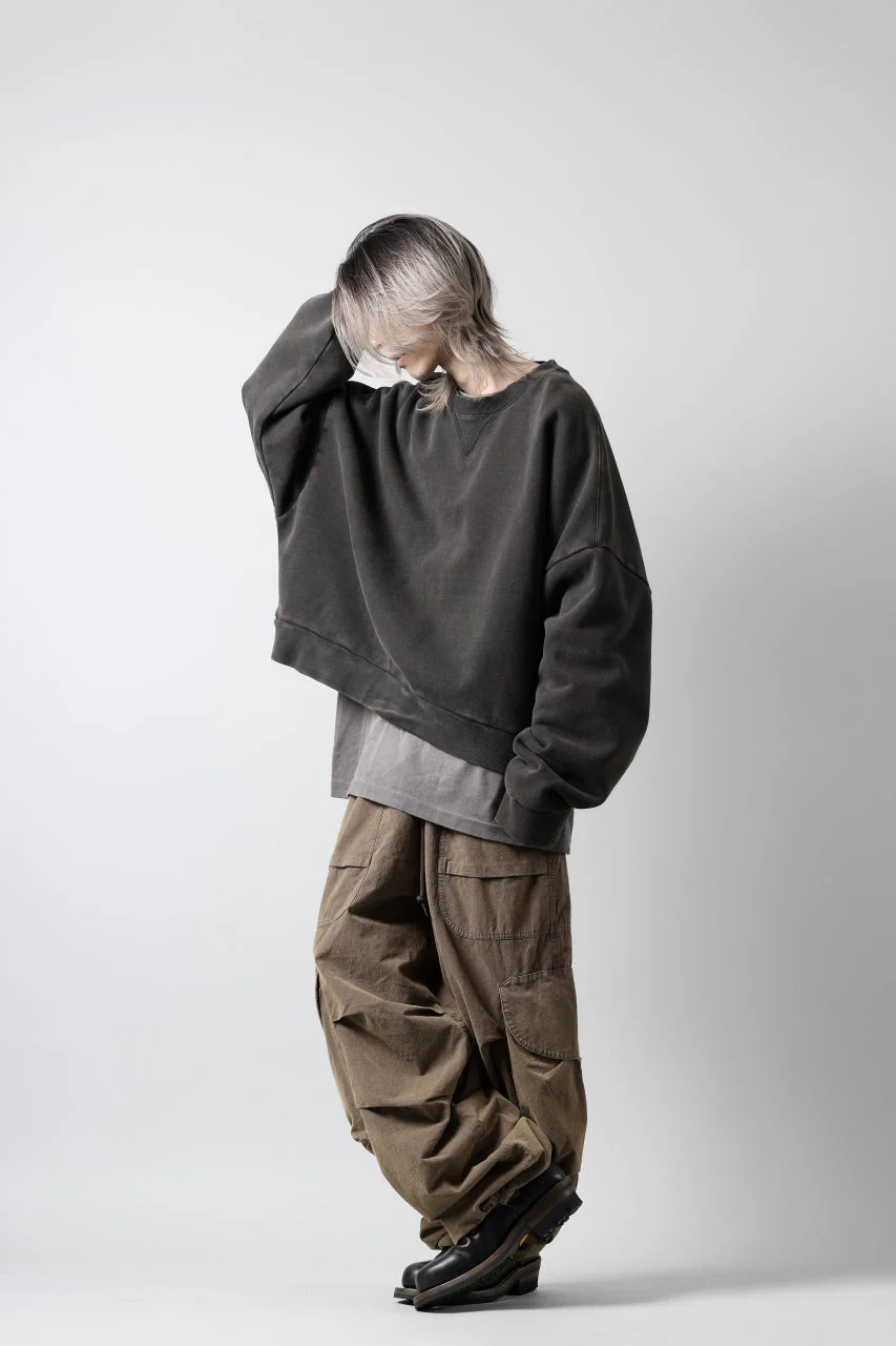 entire studios BOX CREW SWEAT PULLOVER (WASHED BLACK) - Image 14