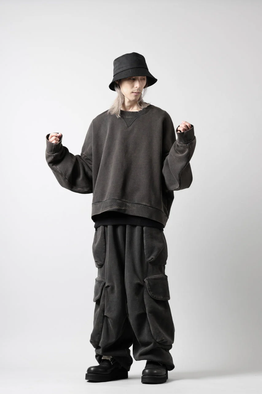 entire studios BOX CREW SWEAT PULLOVER (WASHED BLACK) - Image 16